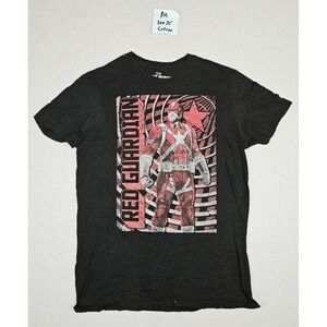Marvel Black Widow Red Guardian T-Shirt Men's Medium Black Graphic Crew Neck Tee